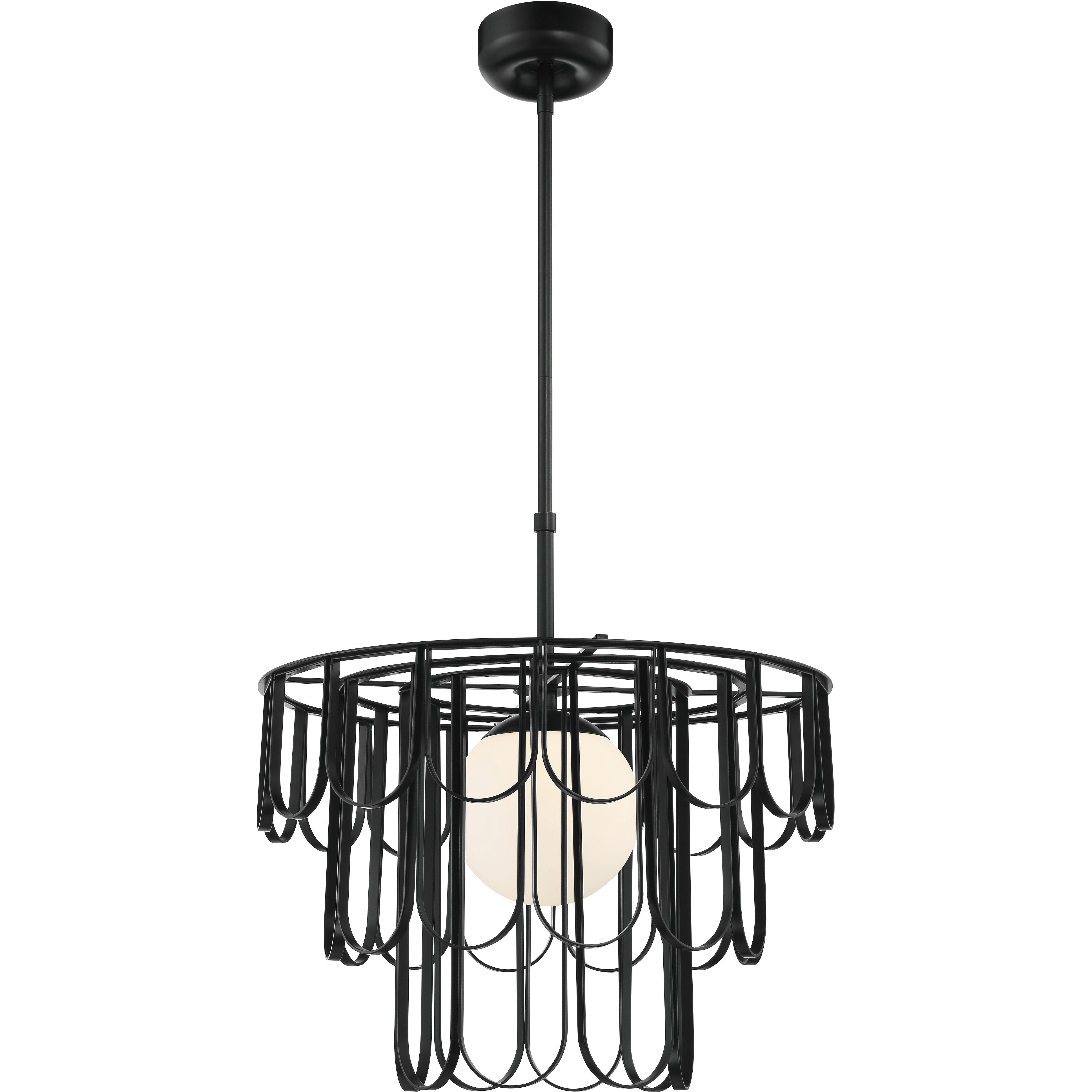Craftmade 54992-FB Melody 1 Light 24 inch Flat Black Pendant