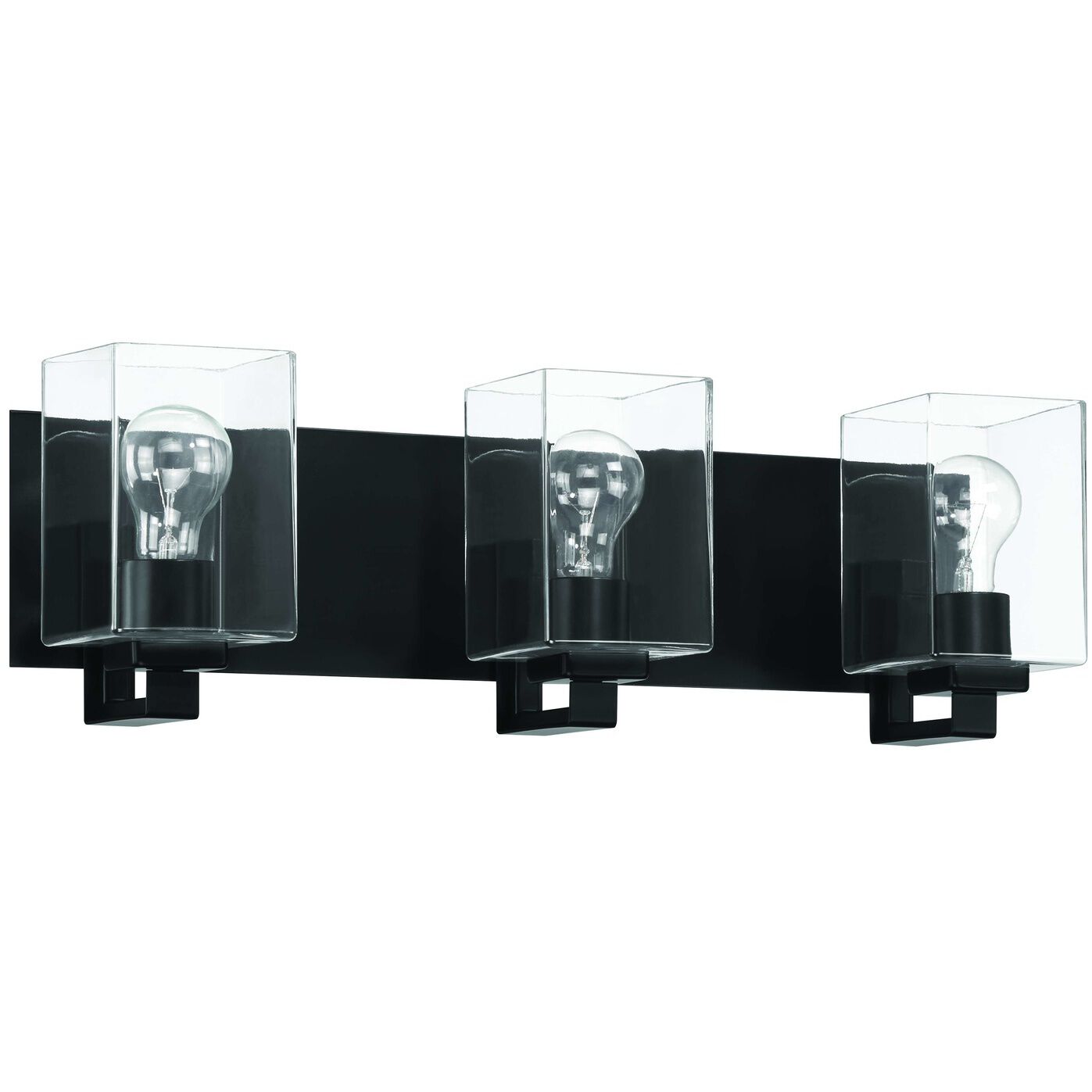 McClane 3 Light 24.25 inch Flat Black Vanity Light Wall Light