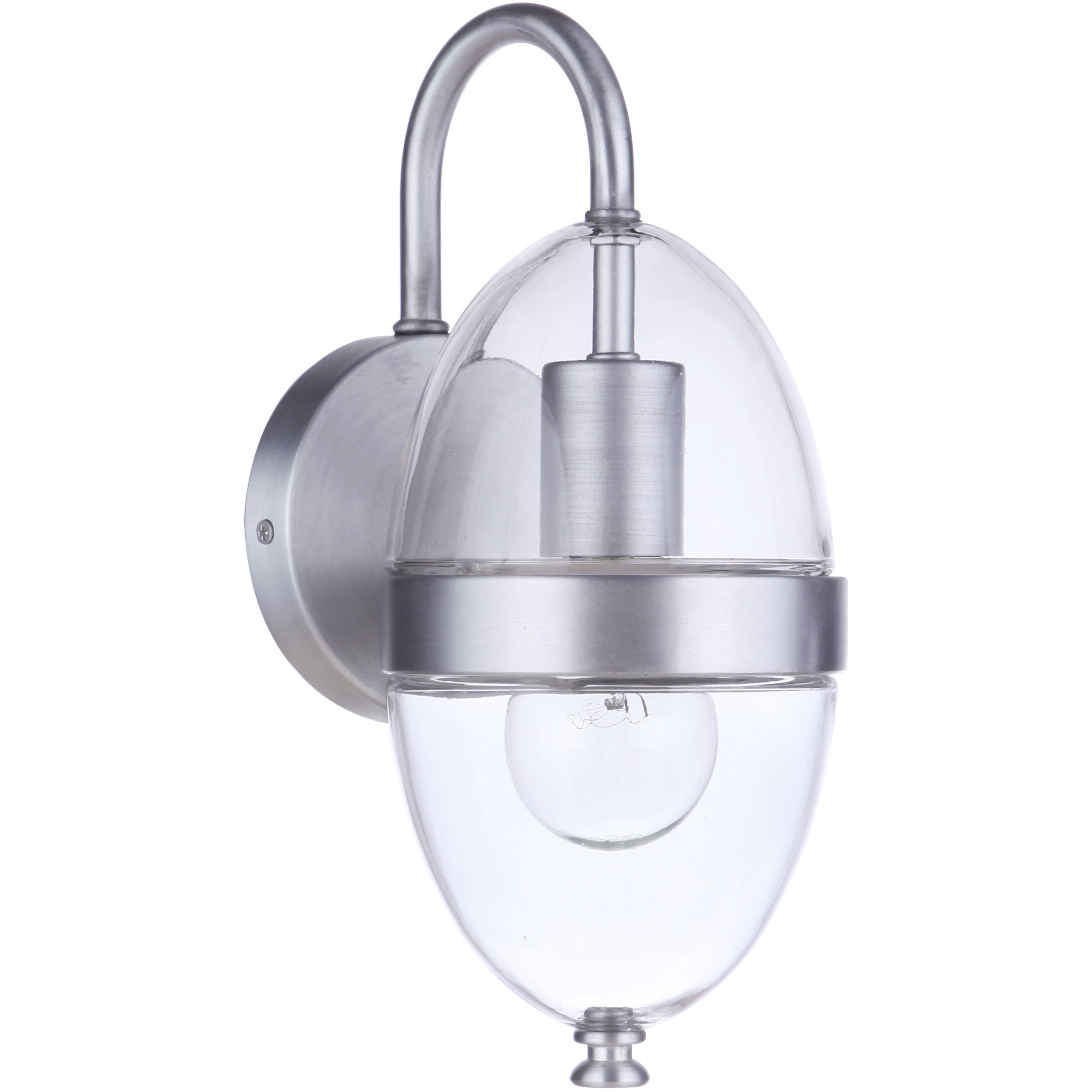 Sivo Outdoor Wall Mount in Satin Aluminum, Small