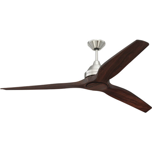 Limerick 60 inch Brushed Polished Nickel with Mahogany Blades Indoor/Outdoor Ceiling Fan