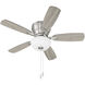 Wheeler 42 inch Brushed Polished Nickel with Driftwood/Walnut Blades Fan