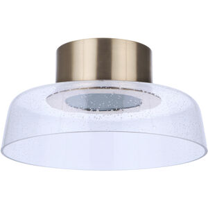 Centric LED 13 inch Satin Brass Flushmount Ceiling Light