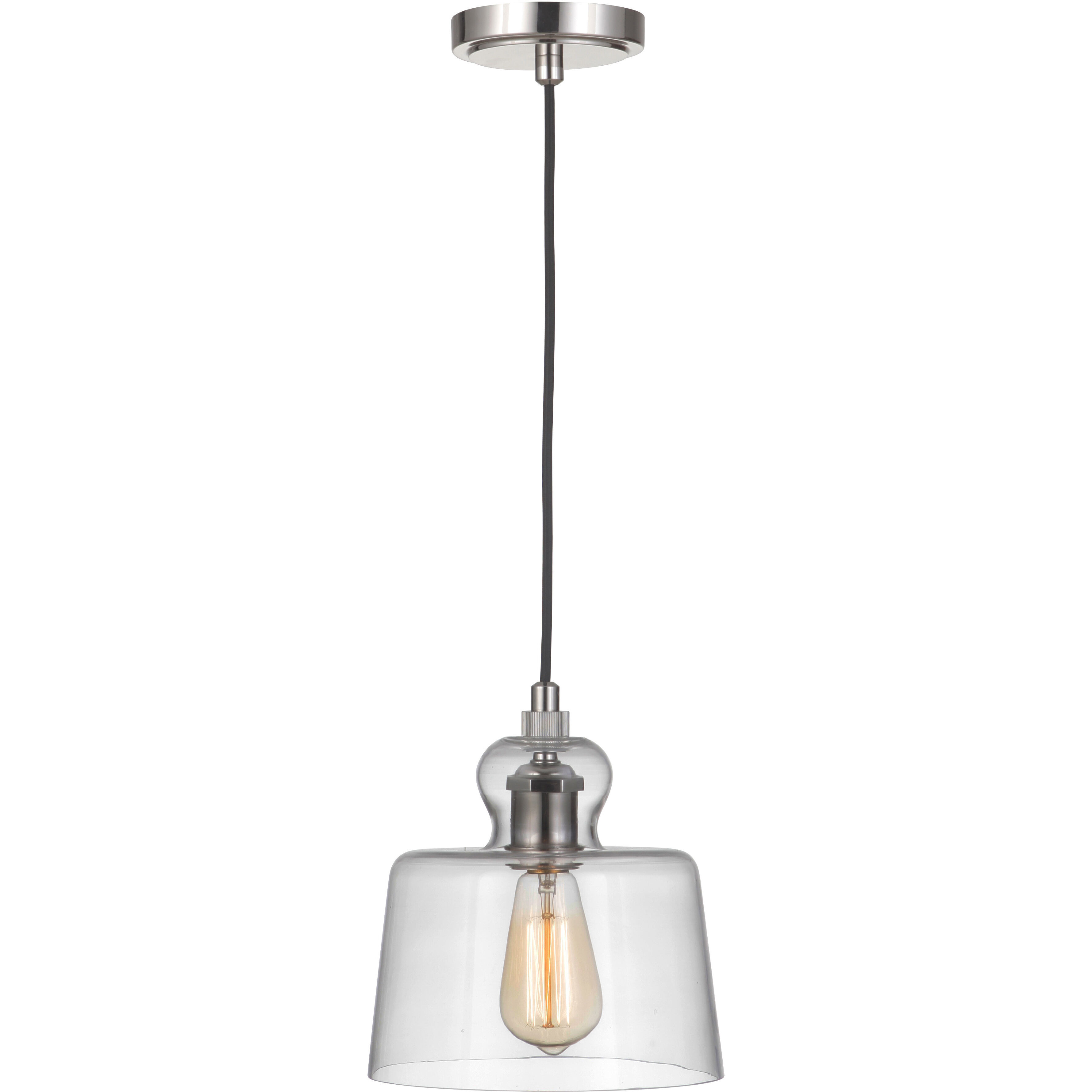 Gallery State House 1 Light 8.63 inch Polished Nickel Mini Pendant Ceiling Light