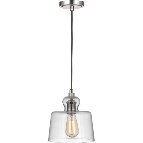 Gallery State House 1 Light 9 inch Polished Nickel Mini Pendant Ceiling Light in Clear Glass
