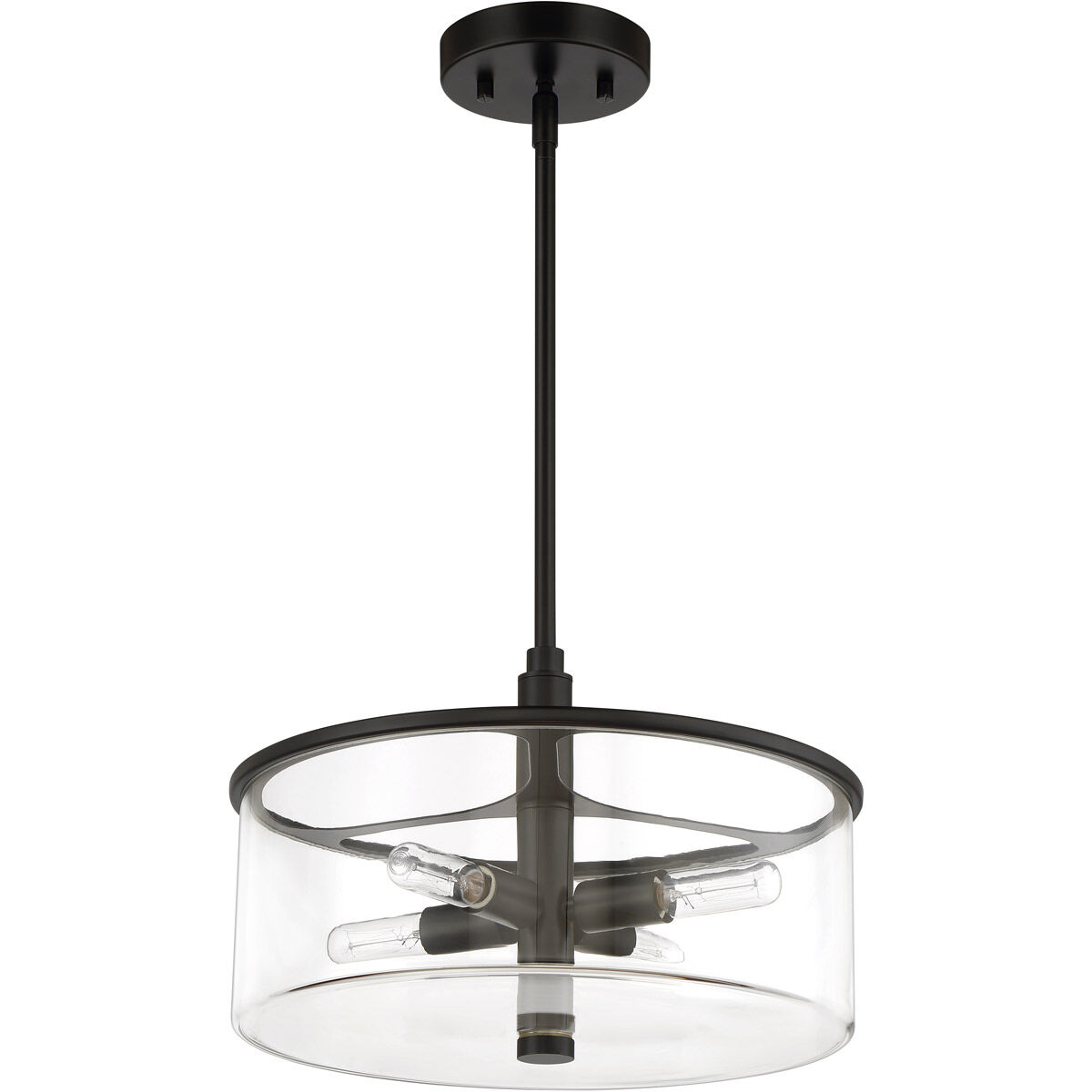 Hailie 4 Light 14 inch Flat Black Pendant Ceiling Light