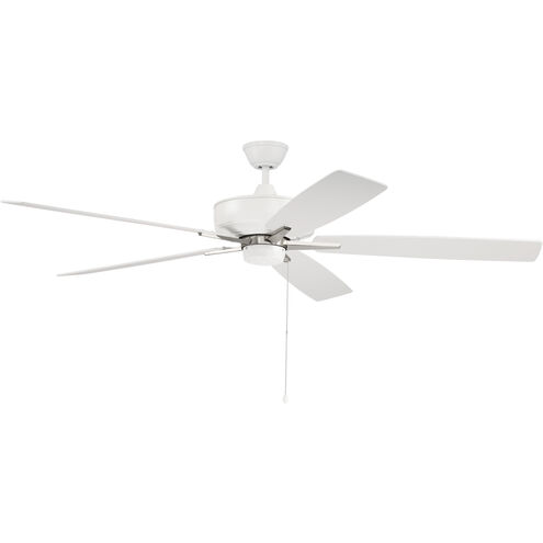 Super Pro 60 inch White and Polished Nickel with White/Washed Oak Blades Contractor Fan