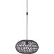 Rattan Shade 1 Light 16.5 inch Flat Black Swag Pendant Ceiling Light