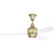 Bordeaux 52 inch Satin Brass with Acrylic Blades Fan in Clear Acrylic