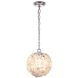 Gallery Roxx 1 Light 9.25 inch Chrome Mini Pendant Ceiling Light