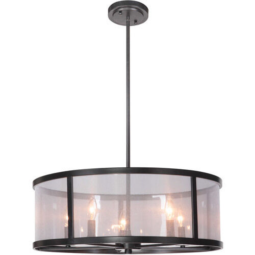 Danbury 5 Light 25 inch Matte Black Pendant Ceiling Light