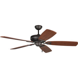 Supreme Air 56 inch Aged Bronze with Teak and Walnut Blades Indoor Ceiling Fan