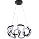 Pulse LED 18 inch Flat Black Pendant Ceiling Light