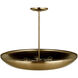 Isabel 5 Light 32 inch Satin Brass Convertible Semi-Flush Ceiling Light