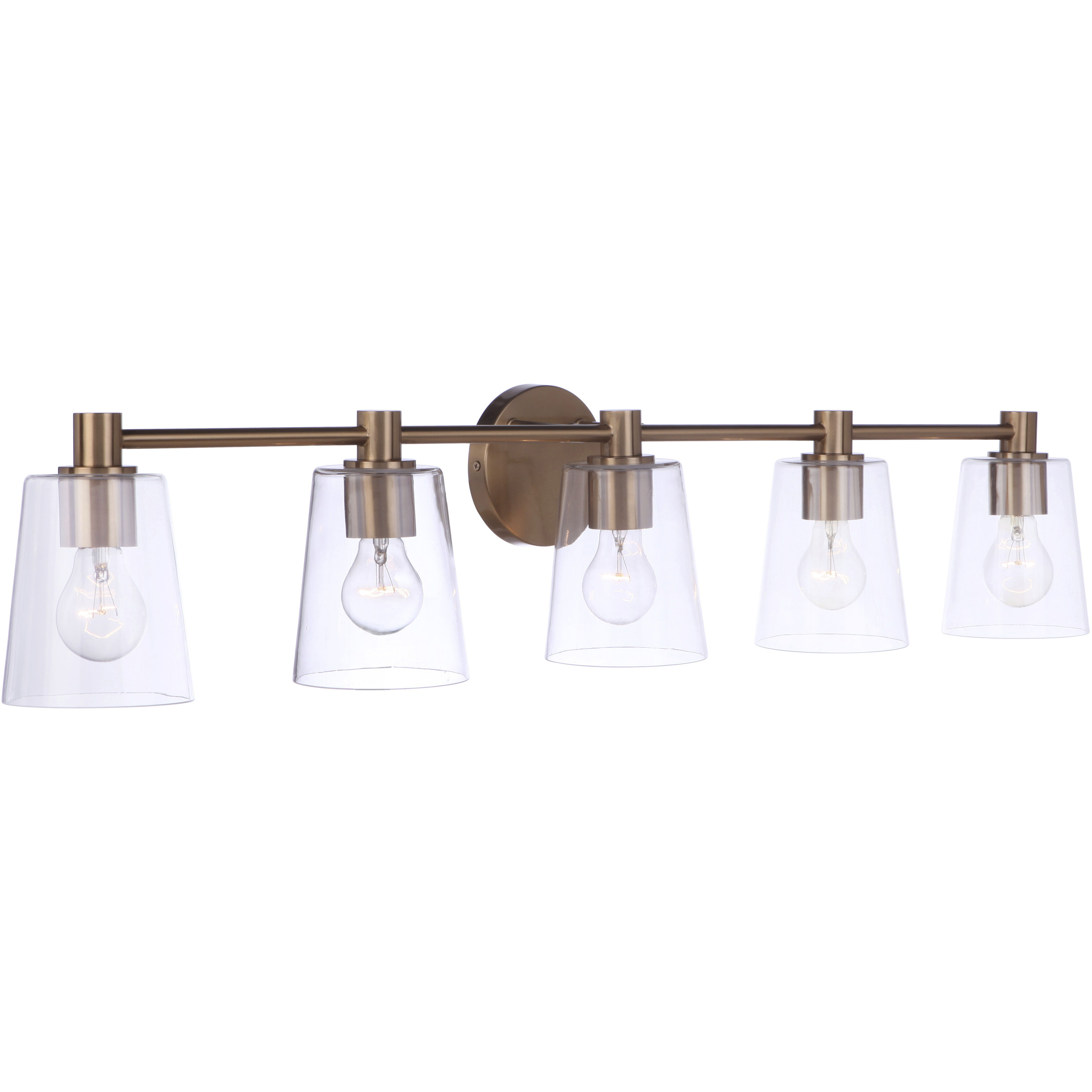 Emilio 5 Light 42 inch Satin Brass Vanity Light Wall Light