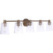 Emilio 5 Light 42 inch Satin Brass Vanity Light Wall Light