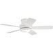 Tempo Hugger 44 inch White with White/White Blades Ceiling Fan
