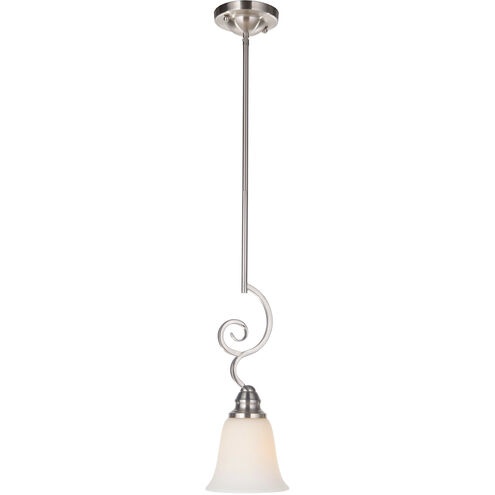 Cecilia 1 Light 6 inch Brushed Satin Nickel Mini Pendant Ceiling Light in Brushed Polished Nickel, White Frosted Glass, Jeremiah