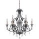 Bentley 9 Light 26.5 inch Matte Black Chandelier Ceiling Light