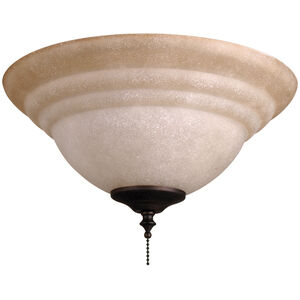 Elegance LED Tea-Stained Fan Bowl Light Kit, Universal Mount