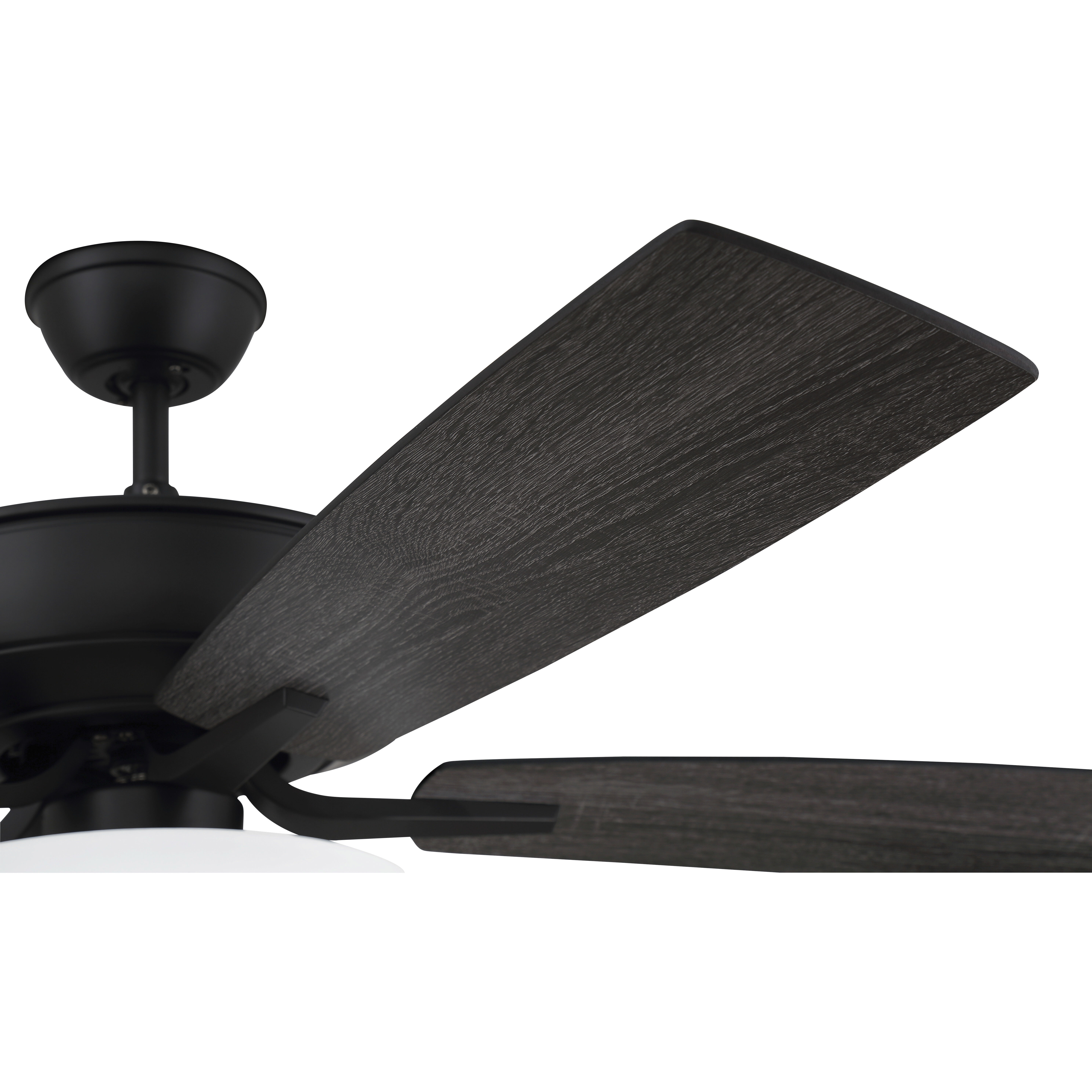 Pro Plus 211 52 inch Flat Black with Flat Black/Grey Wood Blades Contractor Ceiling Fan in Flat Black/Greywood