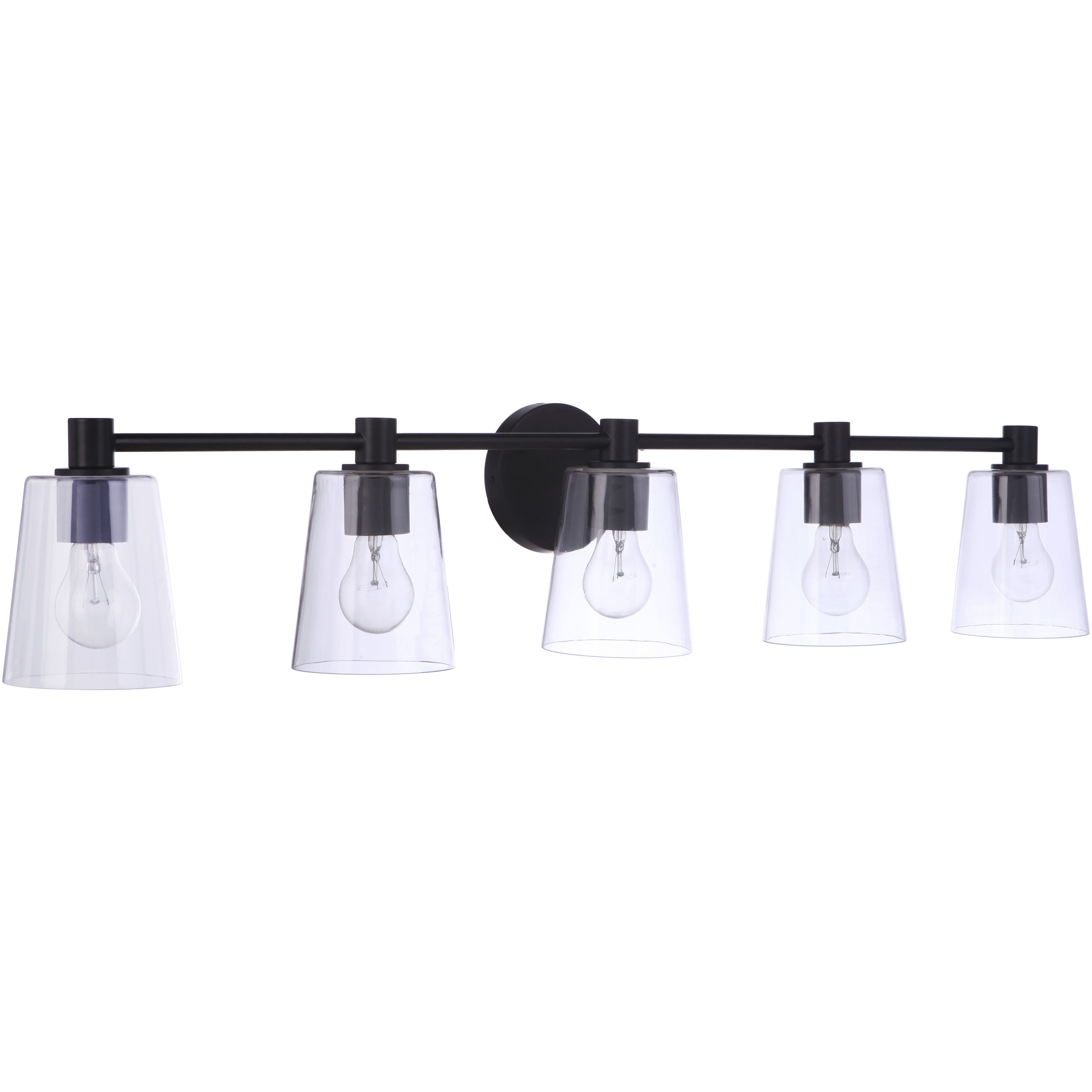 Emilio 5 Light 42 inch Flat Black Vanity Light Wall Light