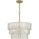 Museo 9 Light 20.5 inch Satin Brass Pendant Ceiling Light
