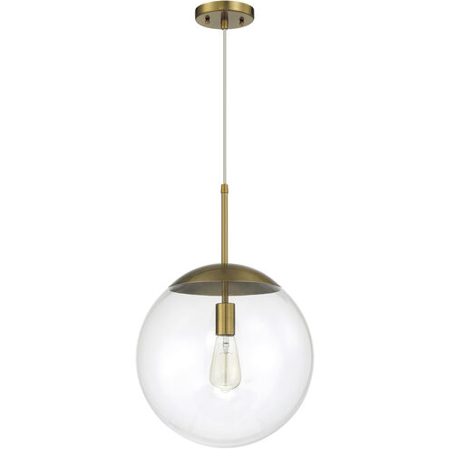 Gaze 1 Light 14 inch Satin Brass Pendant Ceiling Light