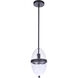 Sivo 1 Light 6.75 inch Midnight Outdoor Pendant