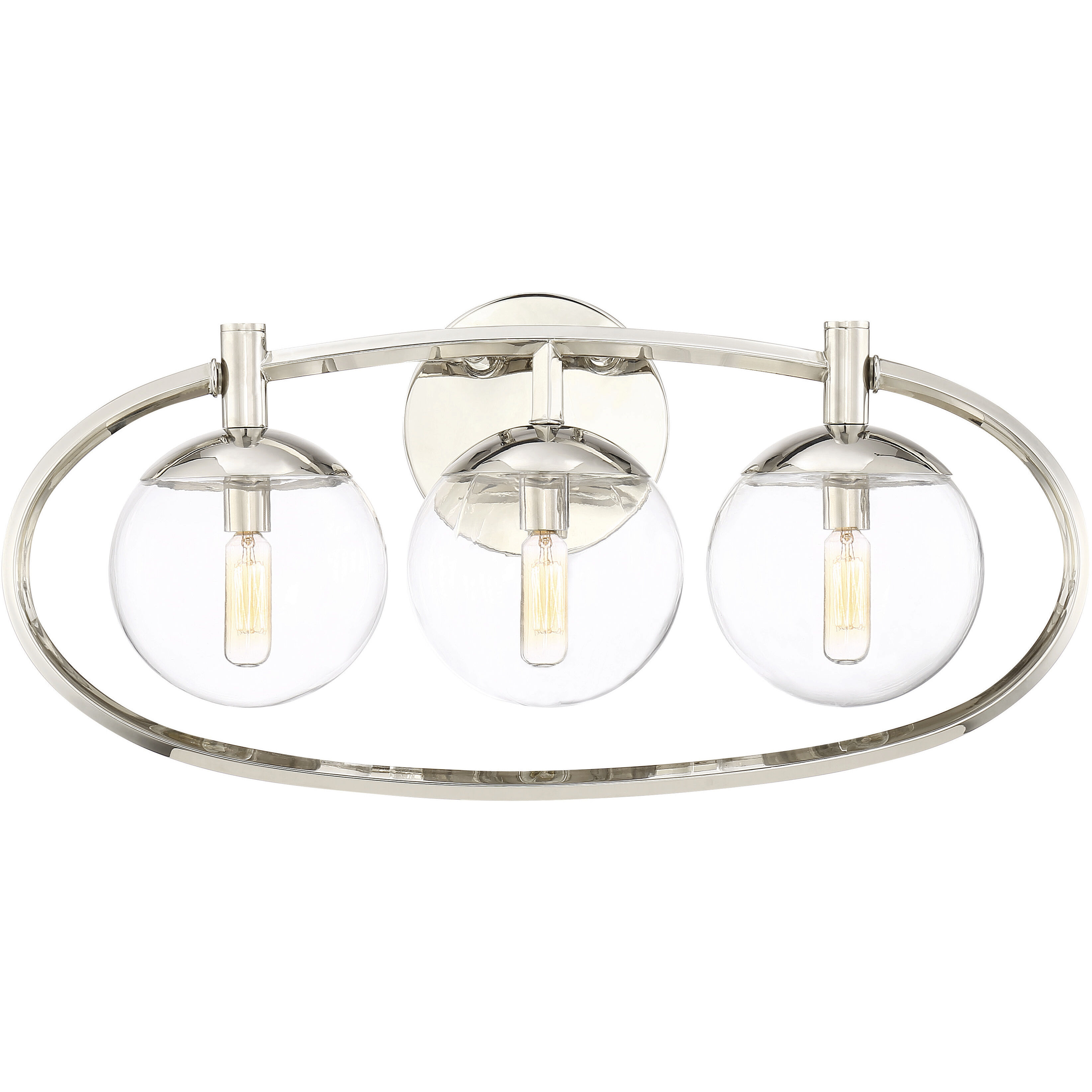 Piltz 3 Light 23 inch Polished Nickel Vanity Light Wall Light