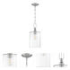 Neighborhood Dardyn 1 Light 7.5 inch Brushed Polished Nickel Mini Pendant Ceiling Light in Clear Glass