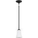 Neighborhood Gwyneth 1 Light 5.13 inch Flat Black Mini Pendant Ceiling Light in White Frosted Glass, Neighborhood Collection