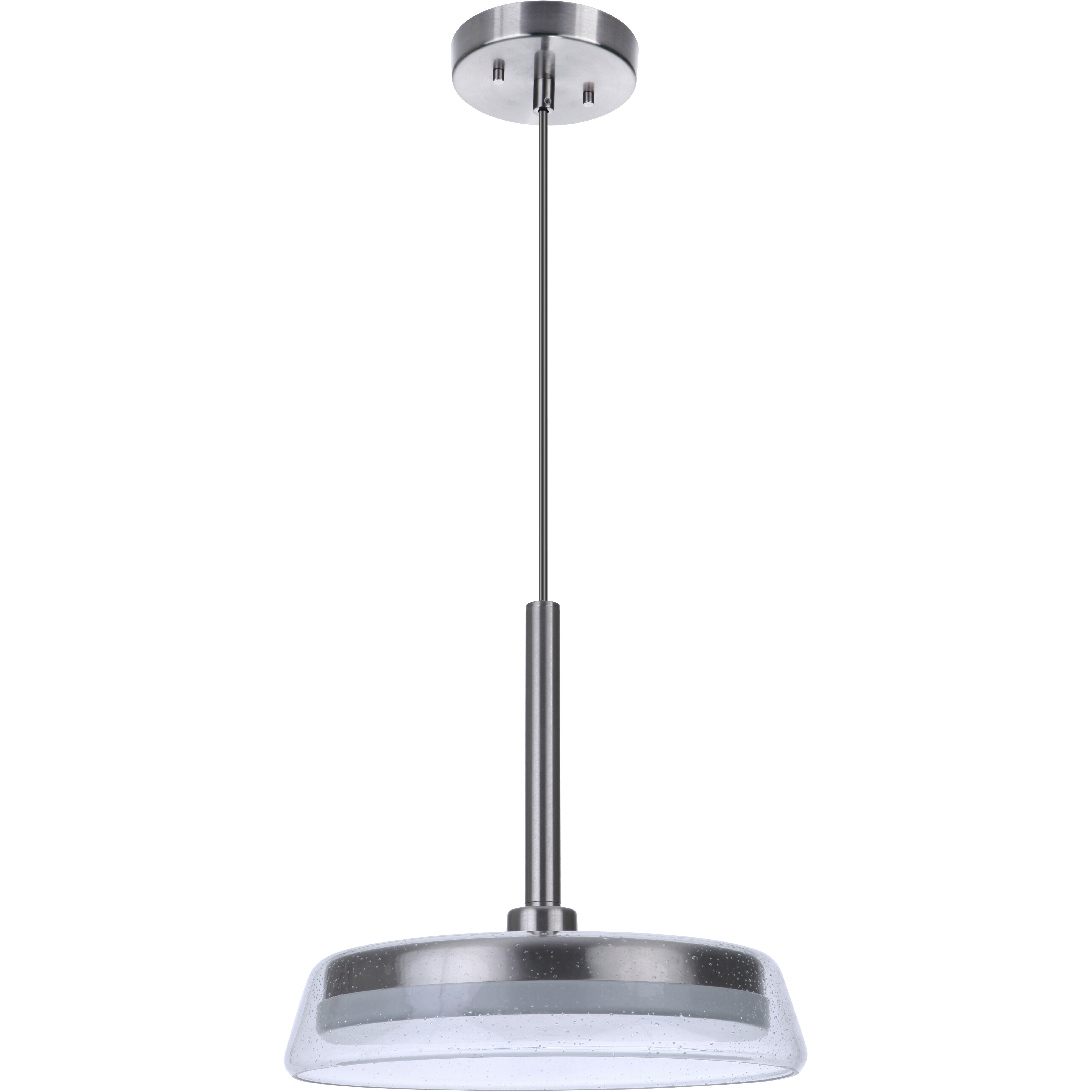 Centric LED 14 inch Brushed Polished Nickel Pendant Ceiling Light