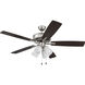 Pro Plus 114 52 inch Brushed Polished Nickel with Driftwood/Grey Walnut Blades Contractor Ceiling Fan