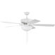 Pro Plus 211 52 inch White with White/Washed Oak Blades Contractor Ceiling Fan in White/Whitewashed Oak