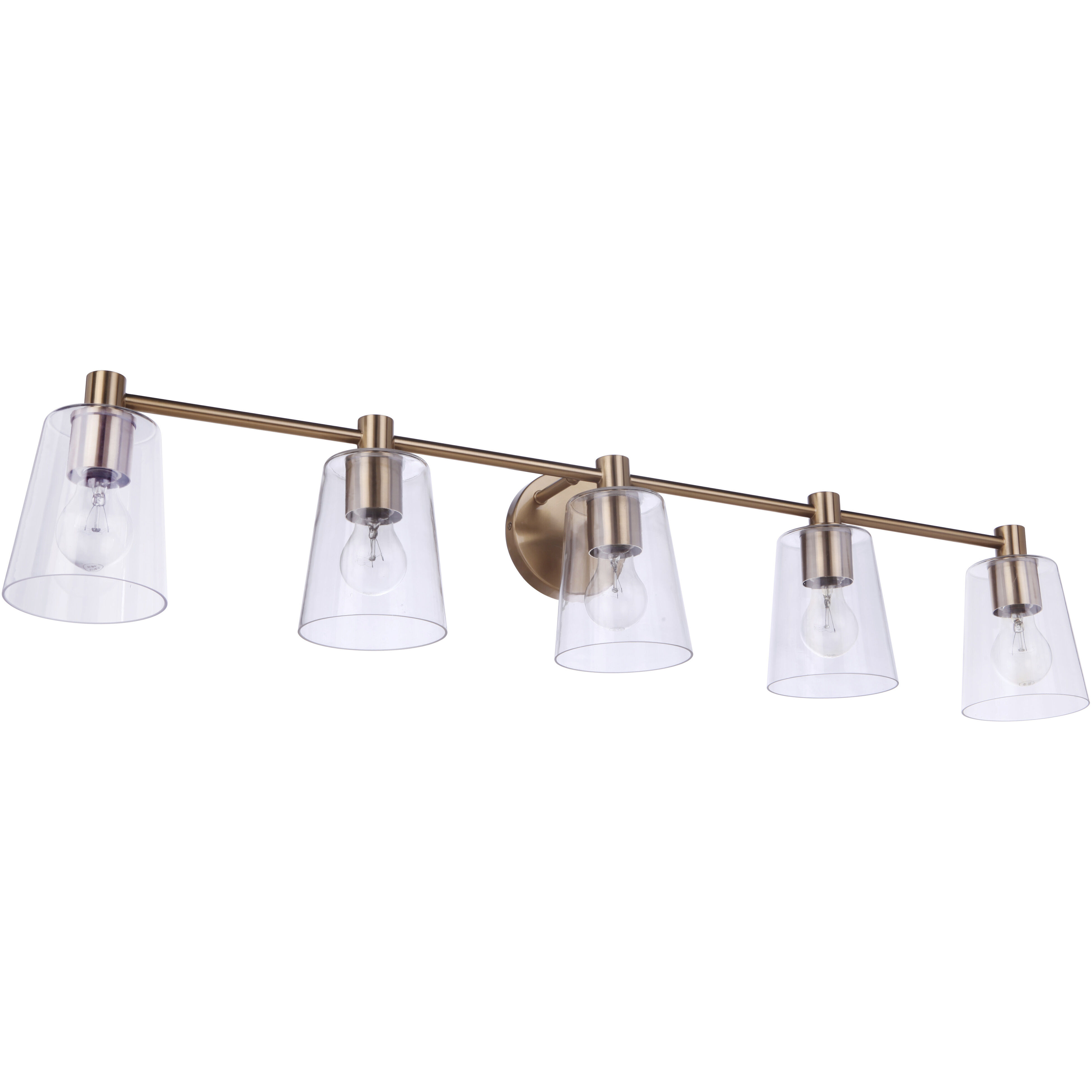 Emilio 5 Light 42 inch Satin Brass Vanity Light Wall Light
