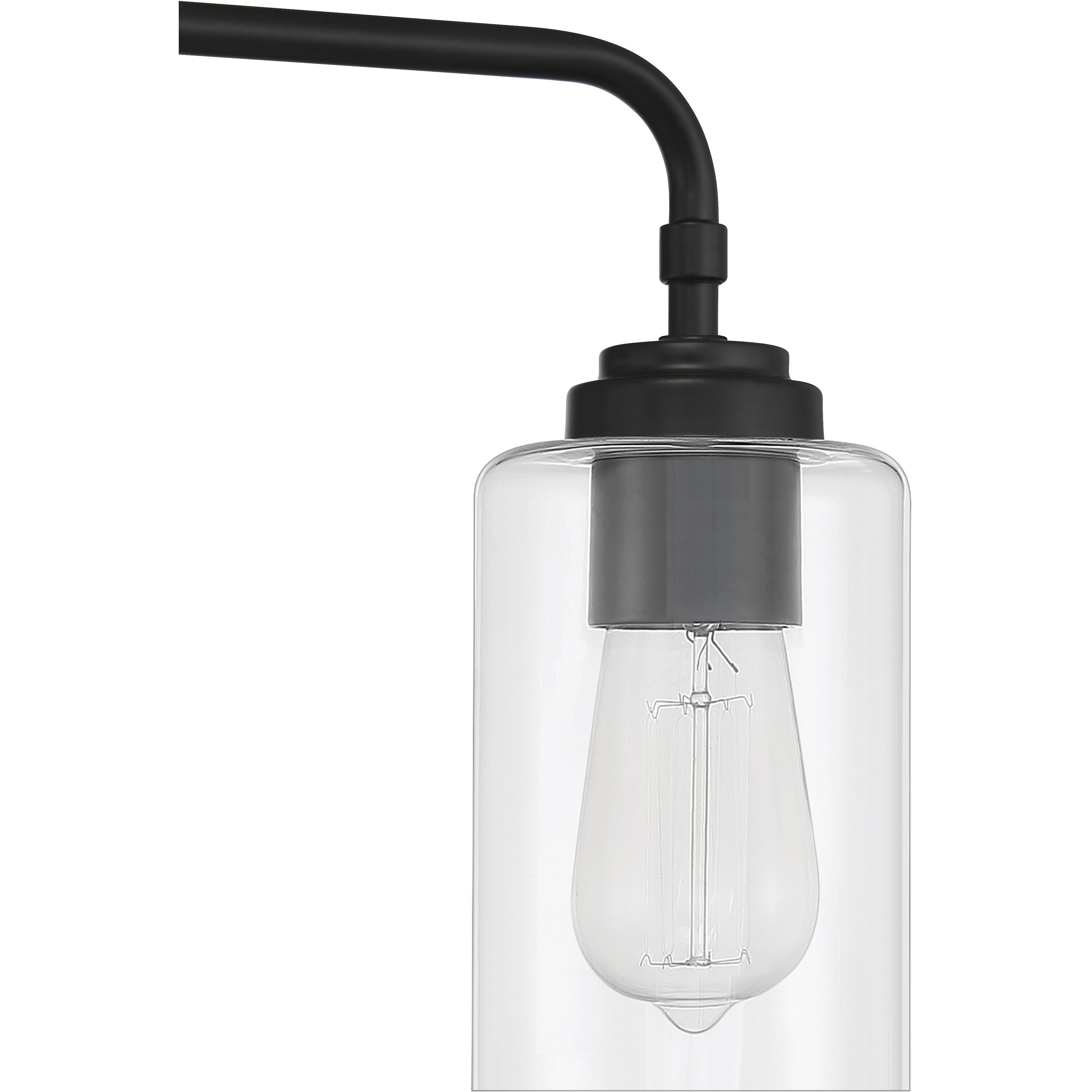 Stowe 4 Light 31 inch Flat Black Vanity Light Wall Light