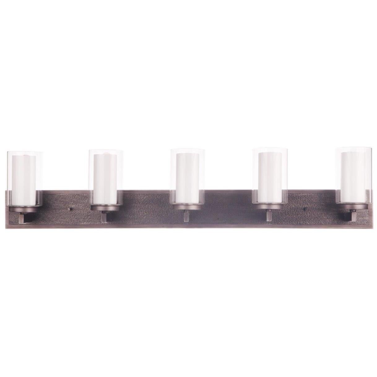 Texture 5 Light 42 inch Natural Iron and Vintage Iron Vanity Light Wall Light