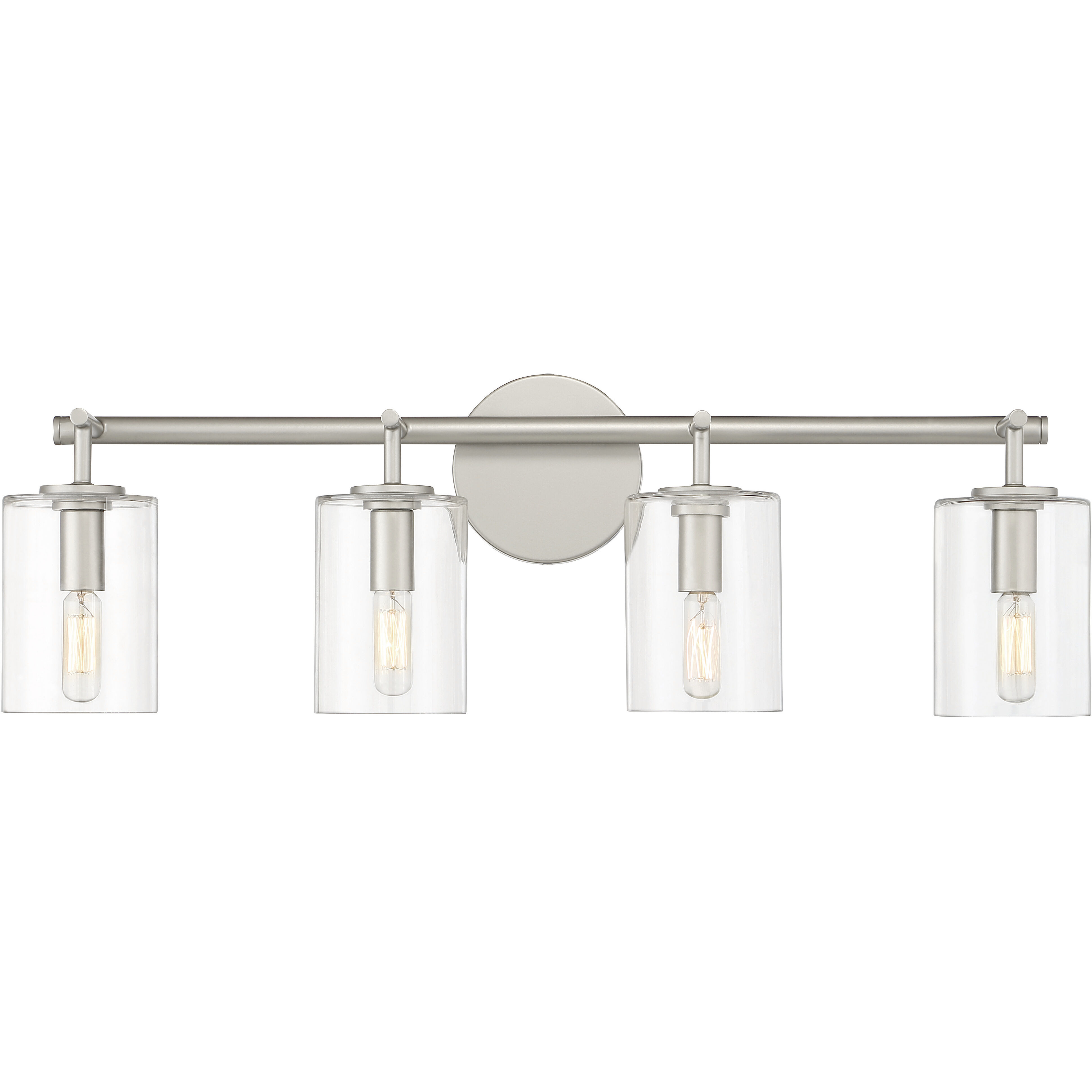Hailie 4 Light 28 inch Satin Nickel Vanity Light Wall Light