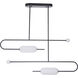 Tuli LED 43.3 inch Flat Black Island Light Ceiling Light
