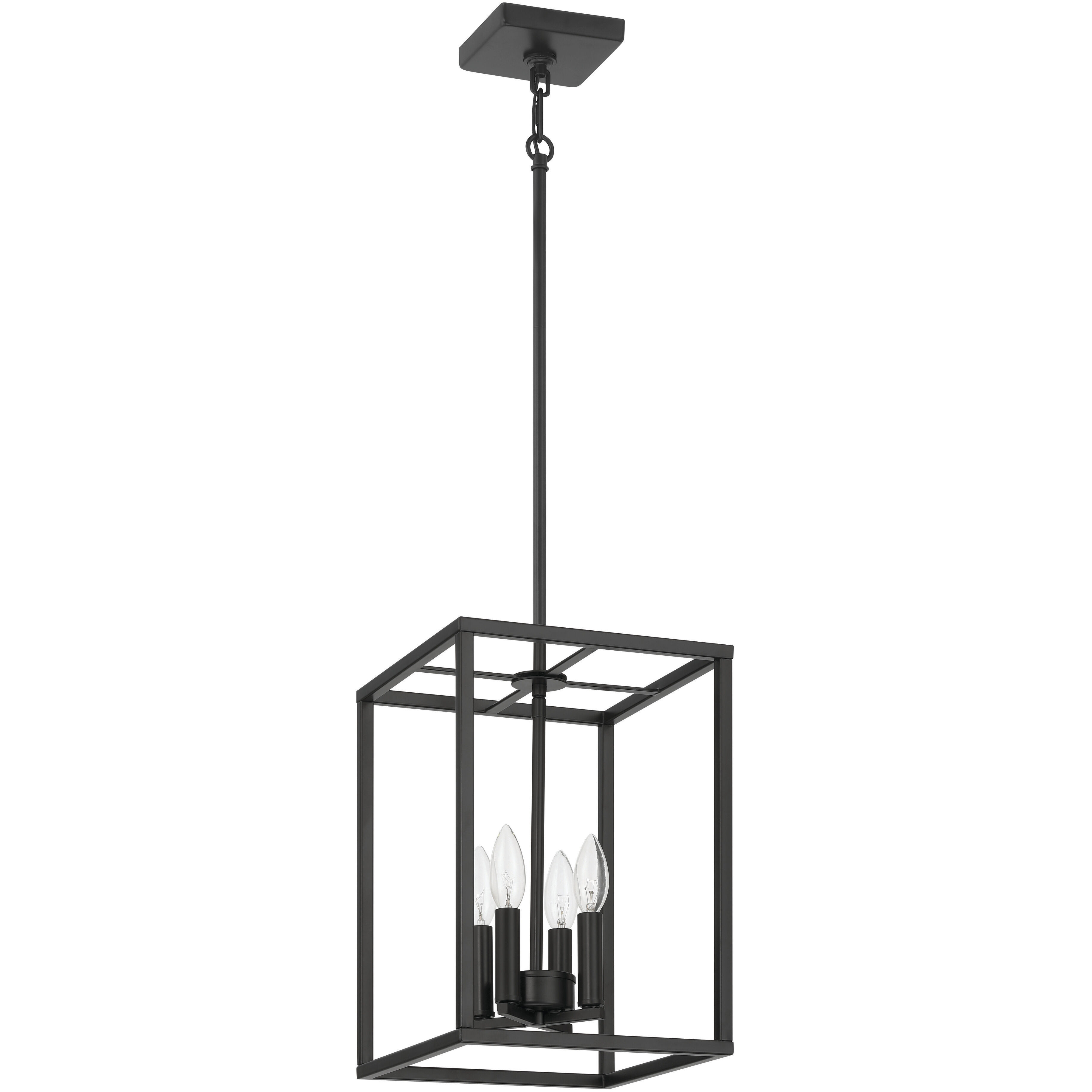 Signature 4 Light 10 inch Flat Black Foyer Light Ceiling Light