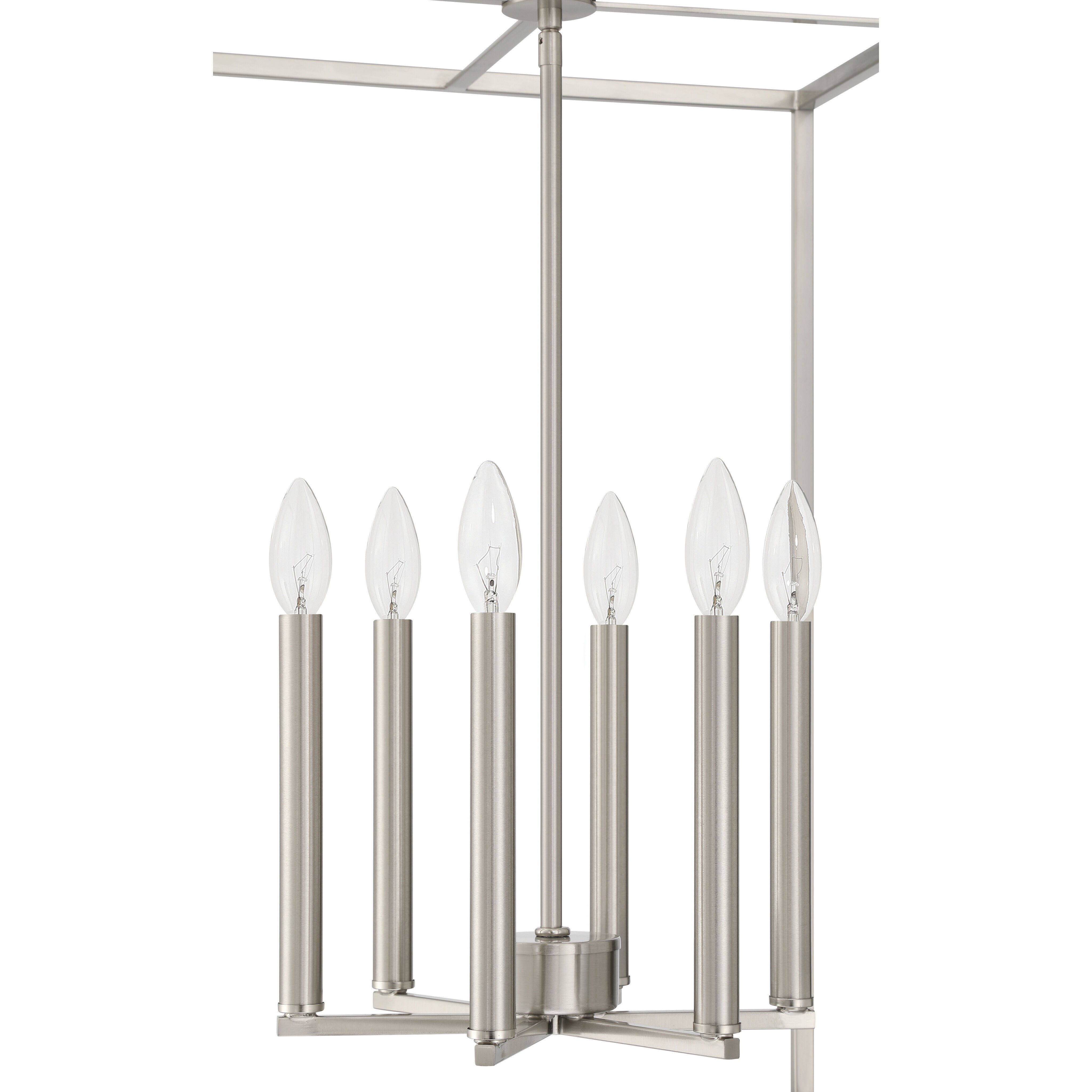 Signature 6 Light 18 inch Brushed Polished Nickel Foyer Light Ceiling Light