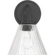 Pleated 1 Light 7.13 inch Flat Black Wall Sconce Wall Light