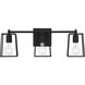 Dunn 3 Light 23 inch Flat Black Vanity Light Wall Light
