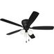 Wheeler 52 inch Flat Black with Flat Black/Greywood Blades Fan