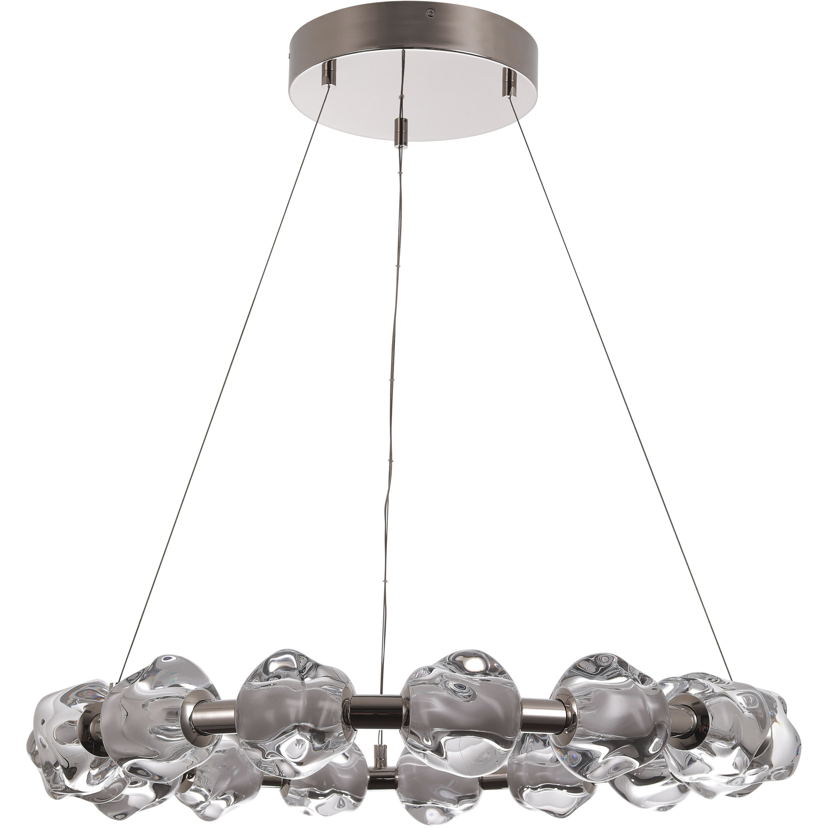 Jackie LED 30.38 inch Polished Nickel Chandelier Ceiling Light