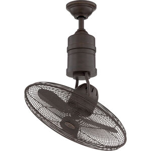 Bellows III 17 inch Aged Bronze Textured with Aged Bronze Blades Indoor/Outdoor Ceiling Fan