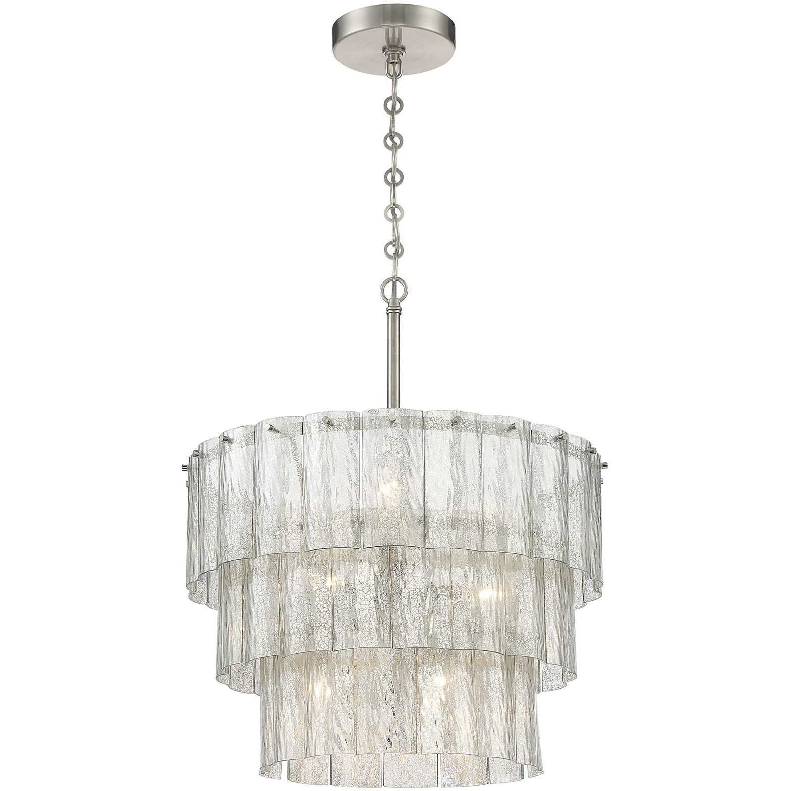 Museo 9 Light 21 inch Brushed Polished Nickel Pendant Ceiling Light