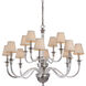 Gallery Deran 12 Light 39 inch Polished Nickel Chandelier Ceiling Light, Gallery Collection
