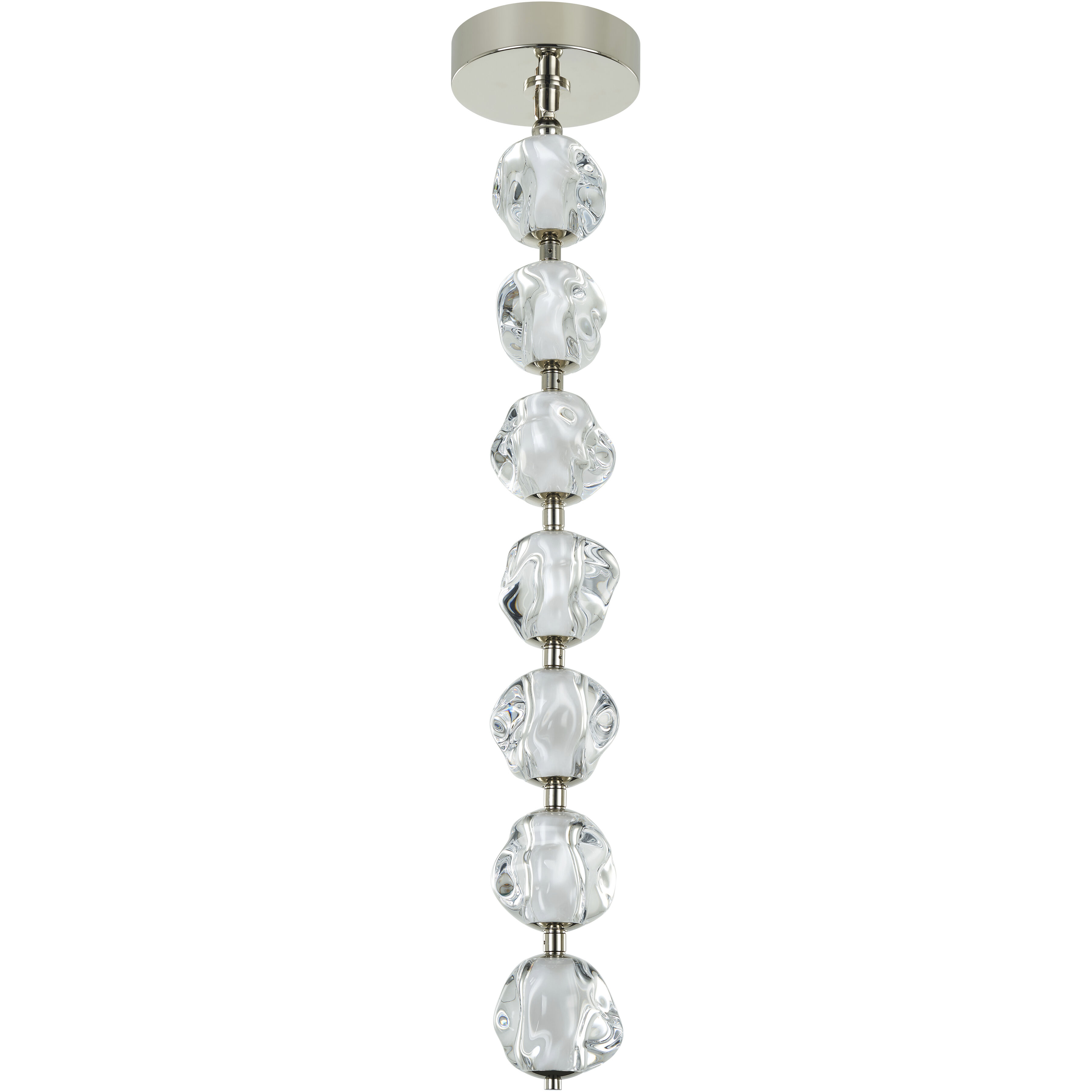 Jackie LED 7.13 inch Polished Nickel Pendant Ceiling Light