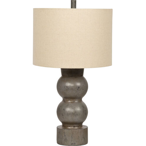Bejamin 26 inch 100 watt Distressed Grey Table Lamp Portable Light